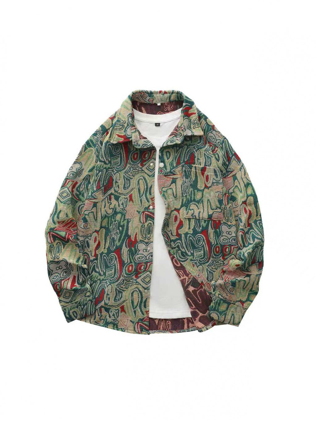 Veste Chemise Homme Vintage Américaine Ours Tissé, Chemise Décontractée Tendance Haut de Gamme pour l'Automne