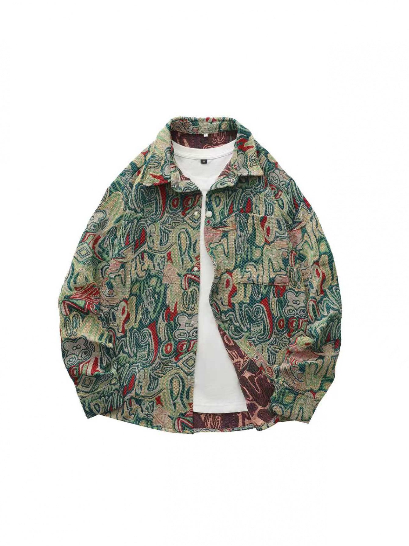 Veste Chemise Homme Vintage Américaine Ours Tissé, Chemise Décontractée Tendance Haut de Gamme pour l'Automne