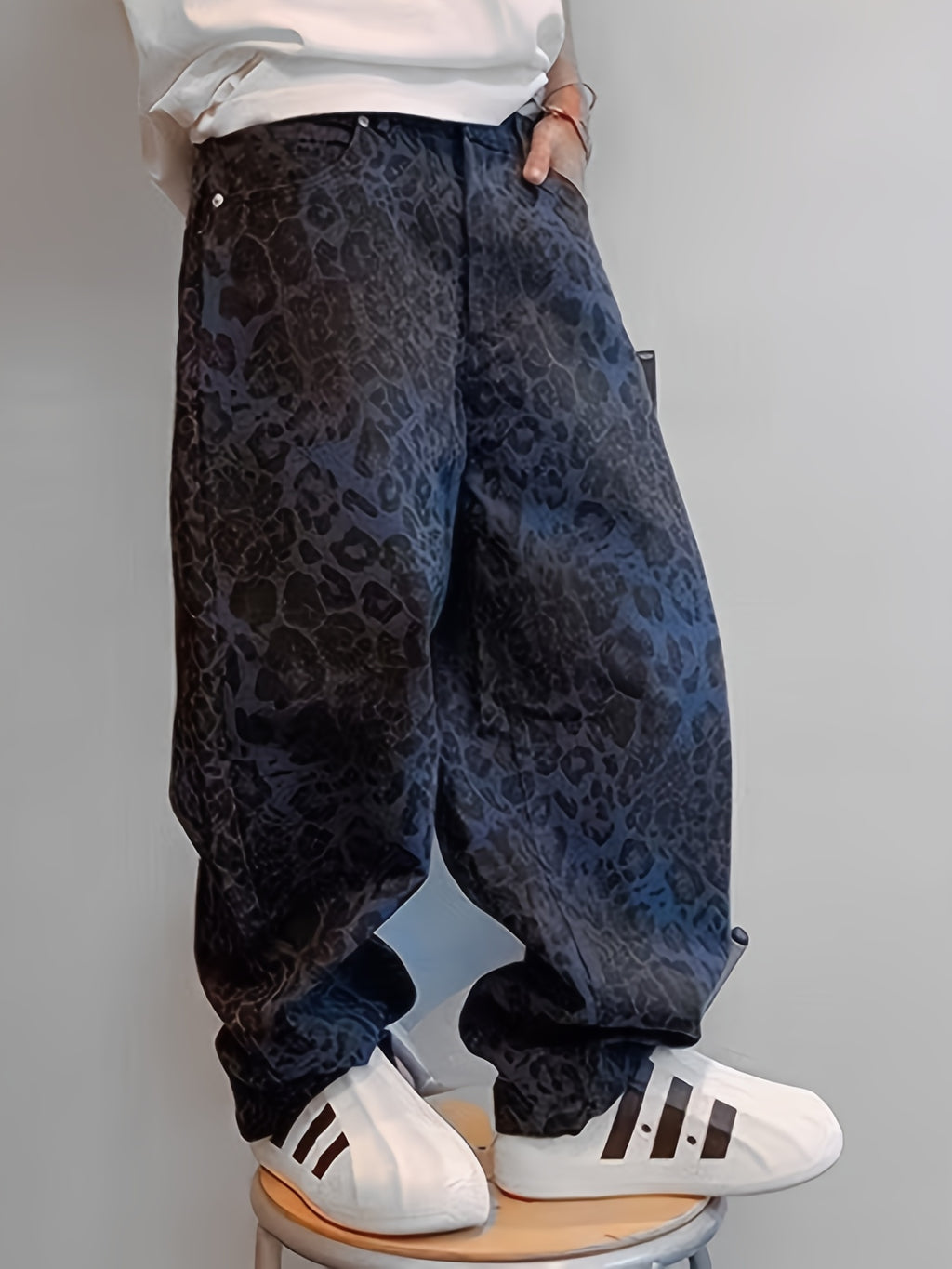 Pantalon long imprimé décontracté pour homme