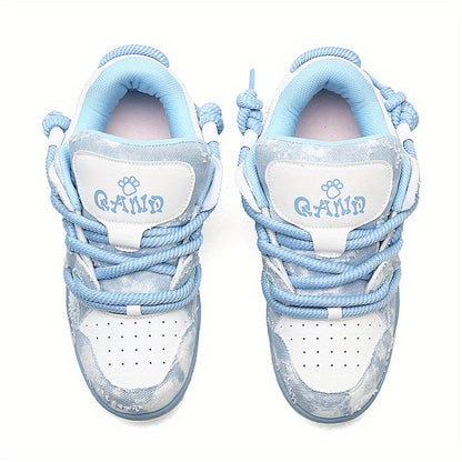 Unisex Skateboarding Shoes Non-Slip Versatile Thick Sole Flat Sneakers New Trendy Outdoor Sports Shoes Fashionable High-End Boarding Shoes Suitable for Skating, Street, Fitness