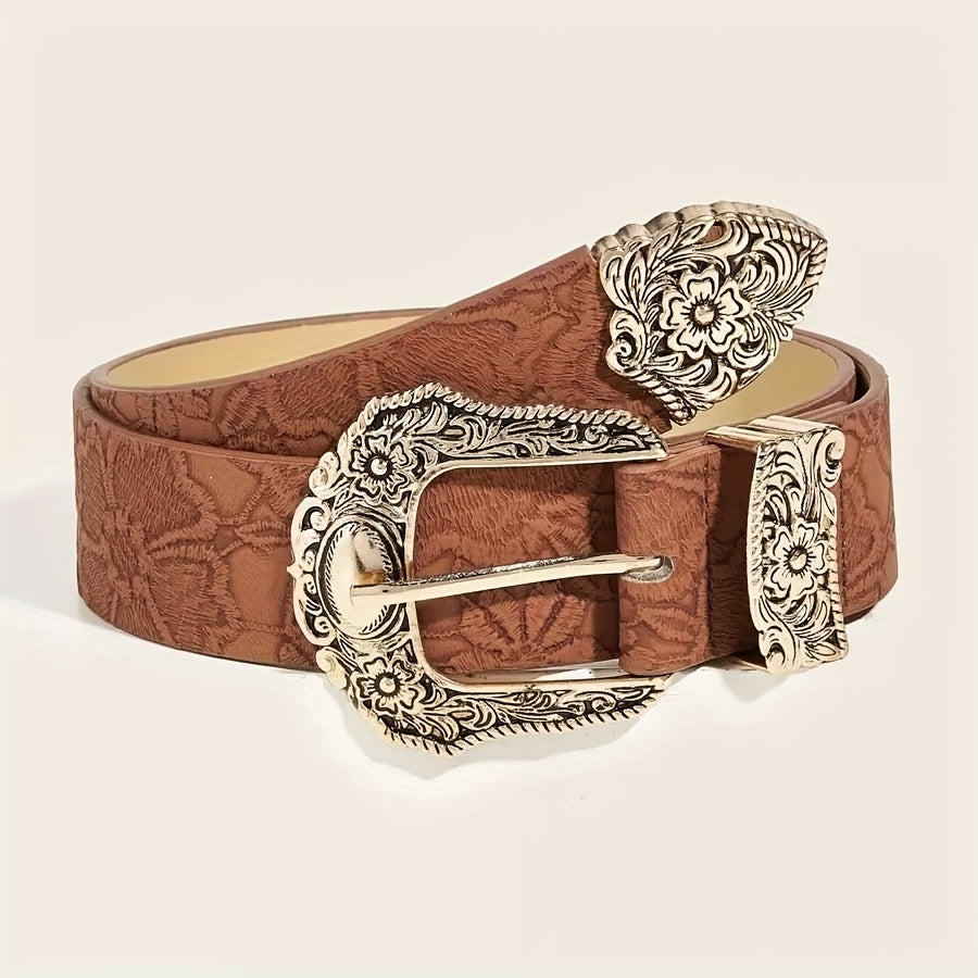 Ceinture bohème imprimée style western cowgirl pour femme (1 pièce), résistante et idéale au quotidien pour Halloween, l'été, l'école et l'automne.
