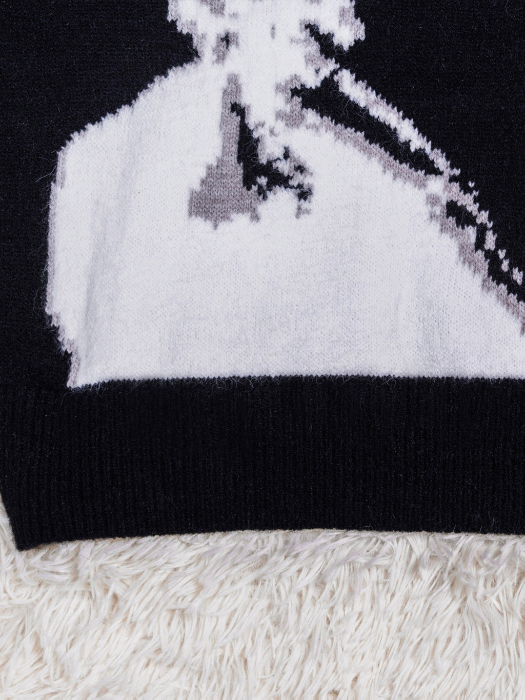 Pull femme Halloween et Noël - Pull graphique visage noir et blanc, pull doux au quotidien pour les tenues de fête d'Halloween, cadeaux de Noël - Pull chic et décontracté toute l'année pour femme, pull de fêtes, tenue festive, motif géométrique