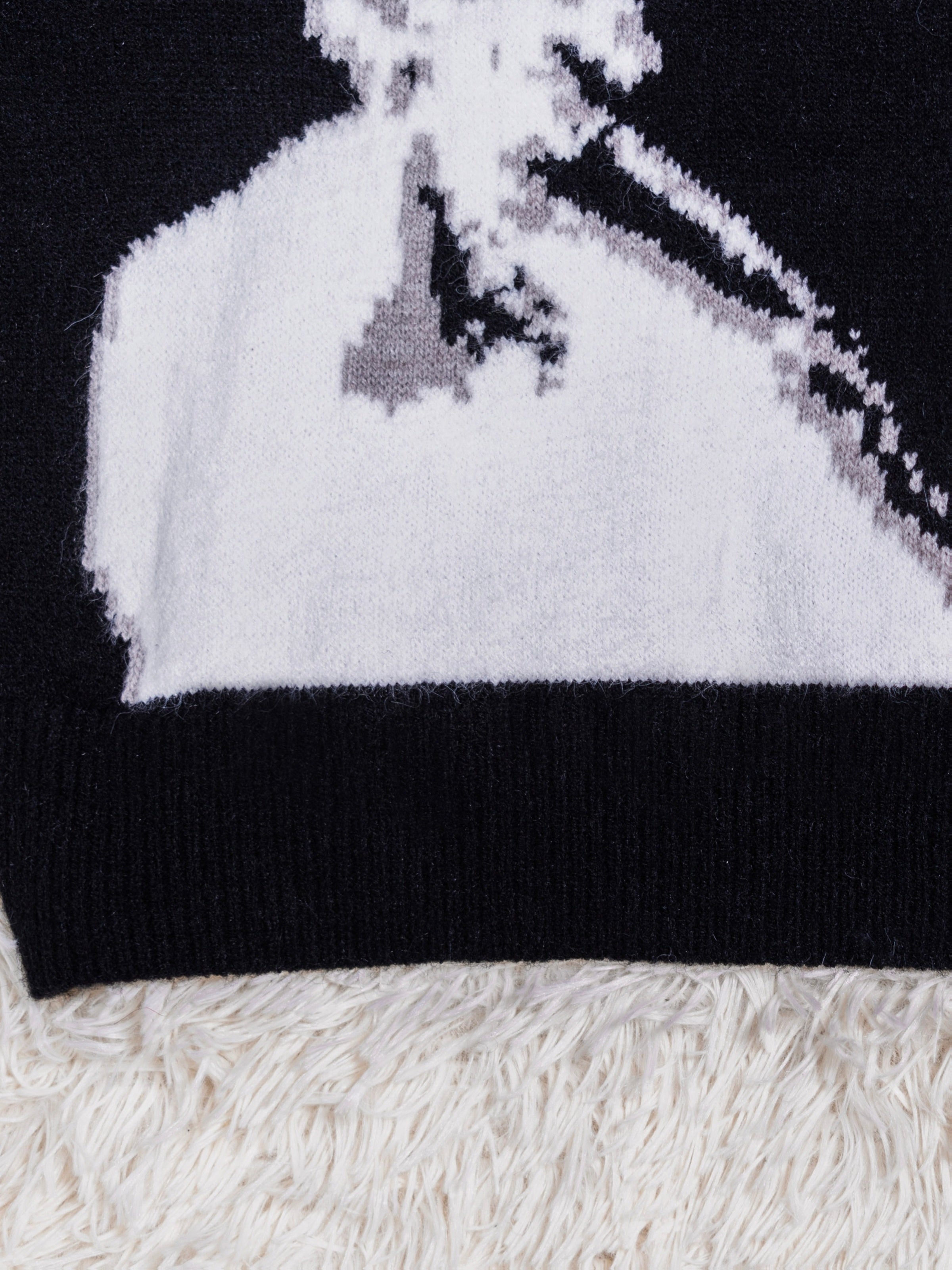 Pull femme Halloween et Noël - Pull graphique visage noir et blanc, pull doux au quotidien pour les tenues de fête d'Halloween, cadeaux de Noël - Pull chic et décontracté toute l'année pour femme, pull de fêtes, tenue festive, motif géométrique