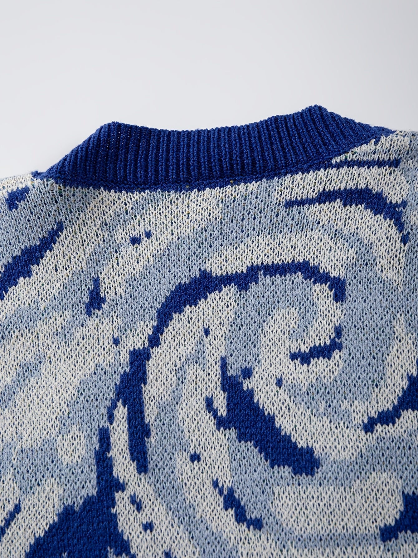 Nouveau pull unisexe décontracté pour hommes et femmes, idéal pour les trajets quotidiens, orné d'un motif abstrait inspiré des peintures à l'huile de Van Gogh, avec un design de cardigan à manches longues en maille.