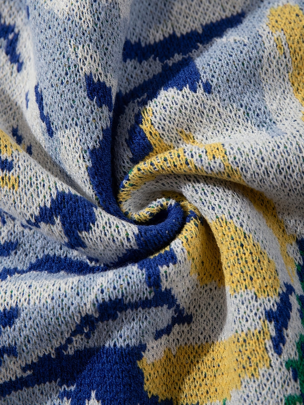 Nouveau pull unisexe décontracté pour hommes et femmes, idéal pour les trajets quotidiens, orné d'un motif abstrait inspiré des peintures à l'huile de Van Gogh, avec un design de cardigan à manches longues en maille.