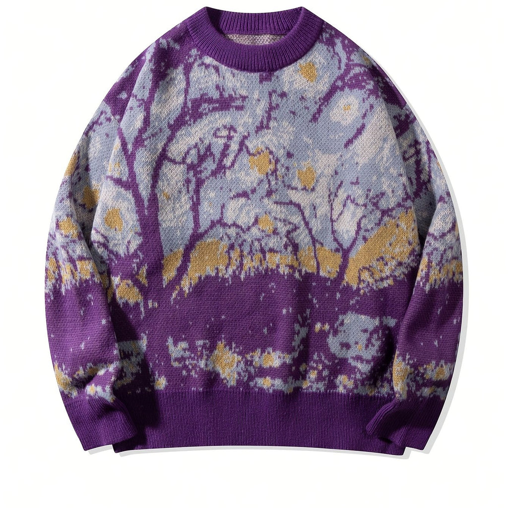Pull unisexe à col rond et col rond, coupe ample et décontractée, idéal pour le printemps, l'automne et l'hiver. Haut en maille polyvalent.
