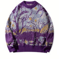 Pull unisexe à col rond et col rond, coupe ample et décontractée, idéal pour le printemps, l'automne et l'hiver. Haut en maille polyvalent.