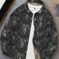 Veste Chemise Homme Vintage Américaine Ours Tissé, Chemise Décontractée Tendance Haut de Gamme pour l'Automne