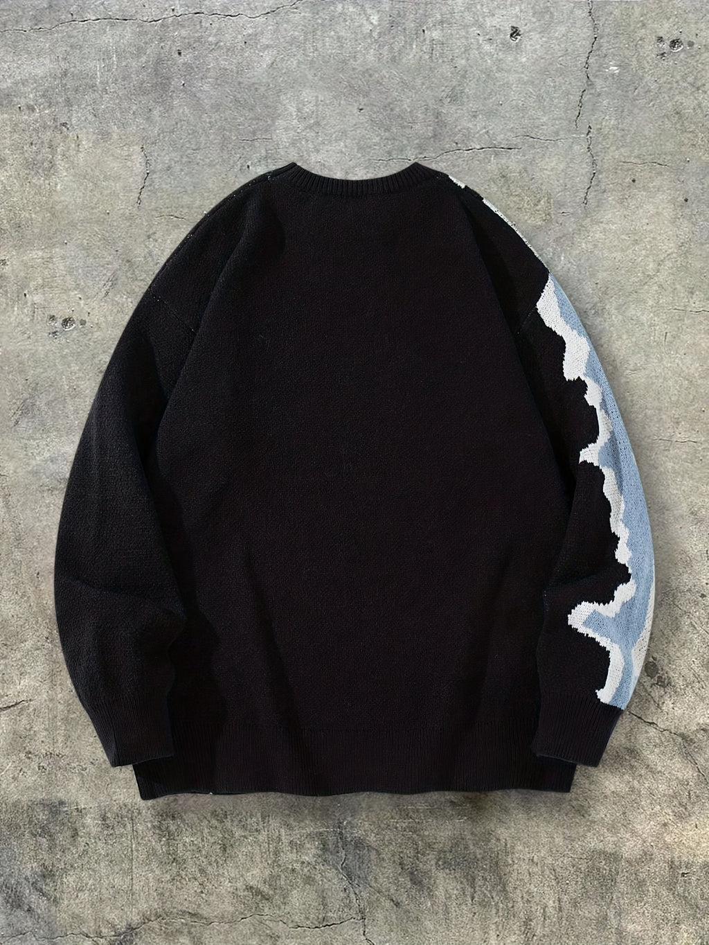 Nouveau pull unisexe décontracté style printemps-automne-hiver, idéal pour les trajets quotidiens, tendance et amusant, en maille jacquard à motif tête de mort, sans manches et col rond.