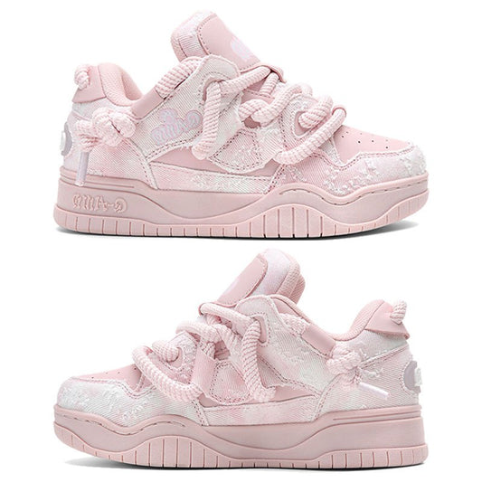 [sneakers] Unisex Skate Shoes with a Thick, Flat Sole That Are Stylish And Versatile, Perfect for Outdoor Sports And Fitness. These Trendy Shoes Are Designed Specifically for Skateboarding And Suitable for Street And Outdoor