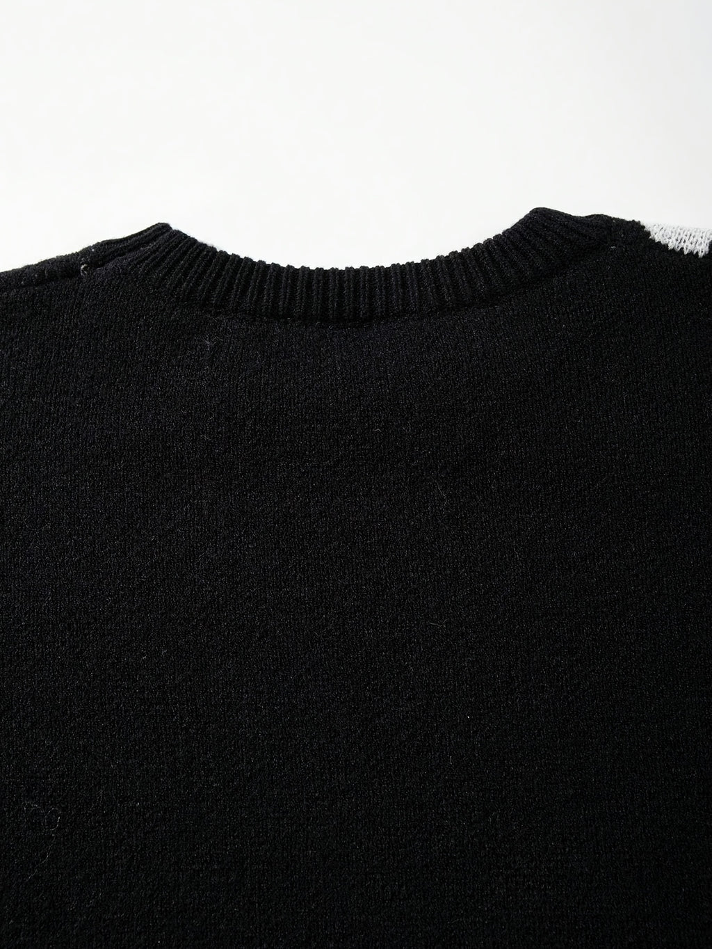 Nouveau pull unisexe décontracté style printemps-automne-hiver, idéal pour les trajets quotidiens, tendance et amusant, en maille jacquard à motif tête de mort, sans manches et col rond.