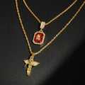 Un collier pendentif double couche style hip-hop pour homme, idéal à offrir aux pères, conjoints, petits amis, frères ou fils ; parfait pour les fêtes, la fête des pères, la Saint-Valentin et les anniversaires.