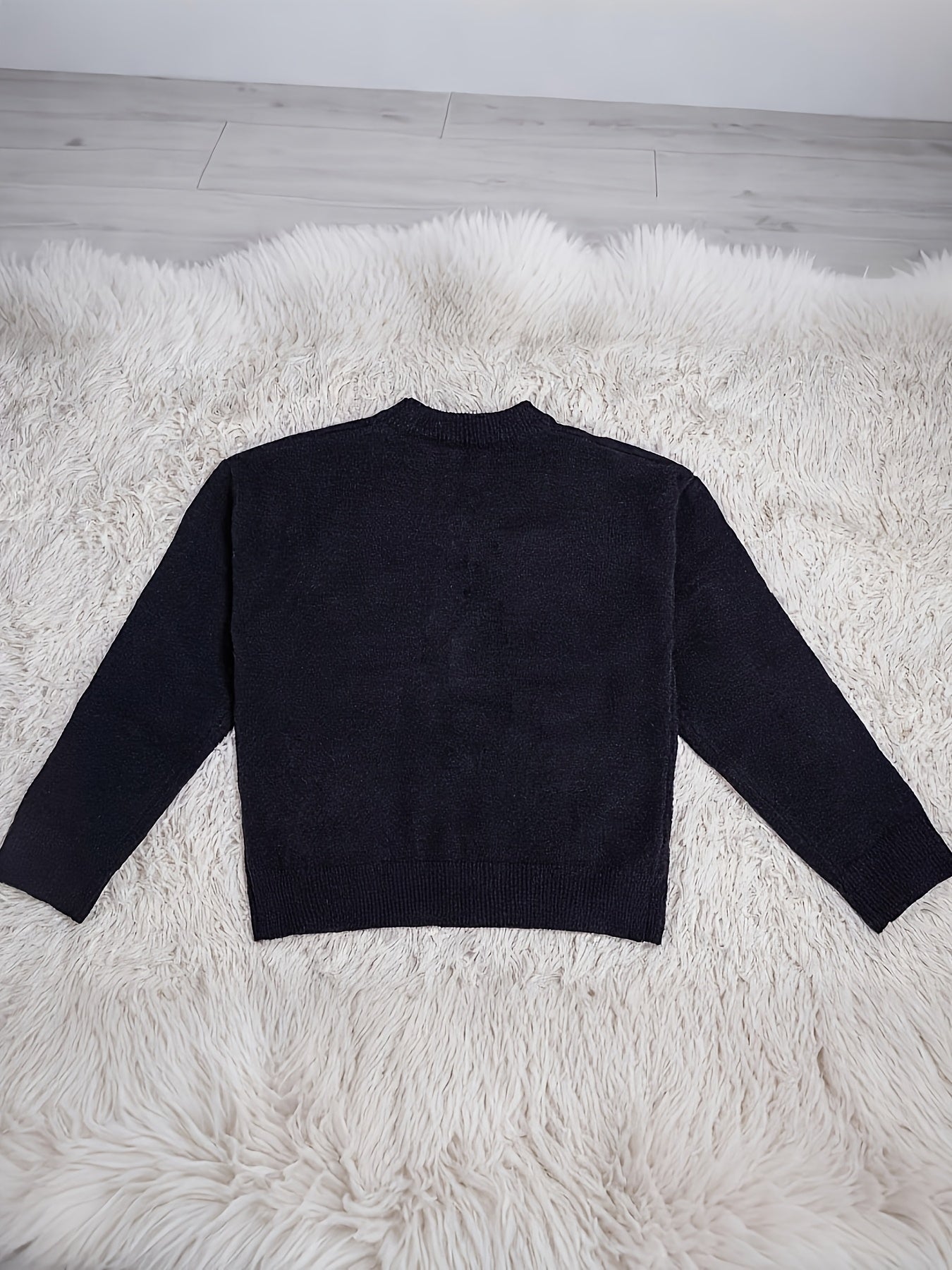 Pull femme Halloween et Noël - Pull graphique visage noir et blanc, pull doux au quotidien pour les tenues de fête d'Halloween, cadeaux de Noël - Pull chic et décontracté toute l'année pour femme, pull de fêtes, tenue festive, motif géométrique