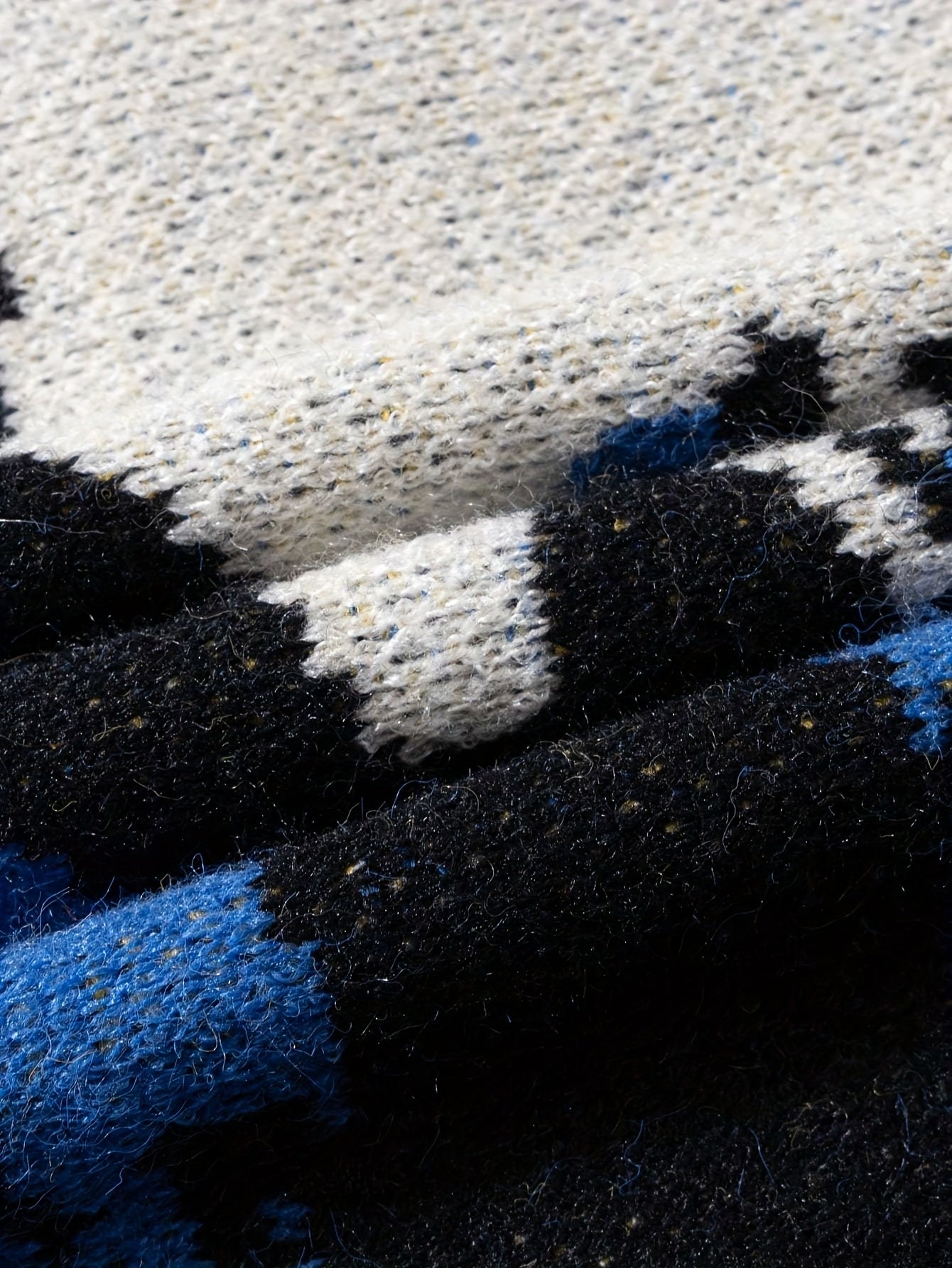 Men's and Women's Spring, Autumn, Winter Fashionable Van Gogh Starry Night Oil Painting Pattern Jacquard Asymmetrical Sleeve Long Sleeve Sweater, Unisex Crew Neck Casual Versatile Loose Drop Shoulder Pullover Fabric Top