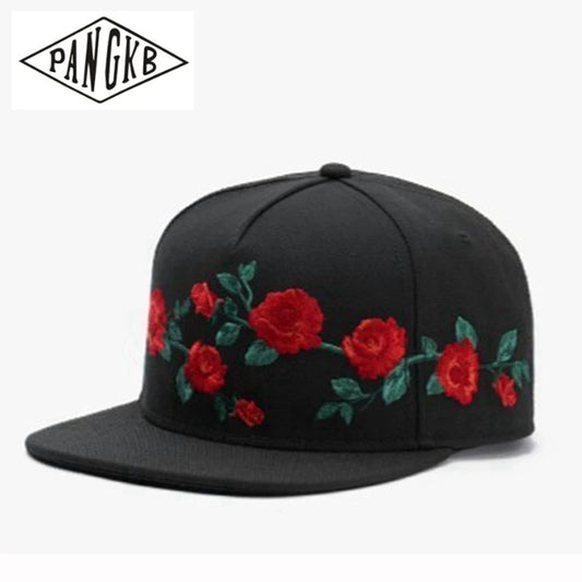 PANGKB Brand MI CASA CAP flower floral black hip hop snapback hat for men women adult outdoor casual sun baseball cap bone