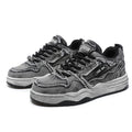 Chaussures de skate en denim pour homme, style rétro à franges, basses, baskets décontractées hip-hop