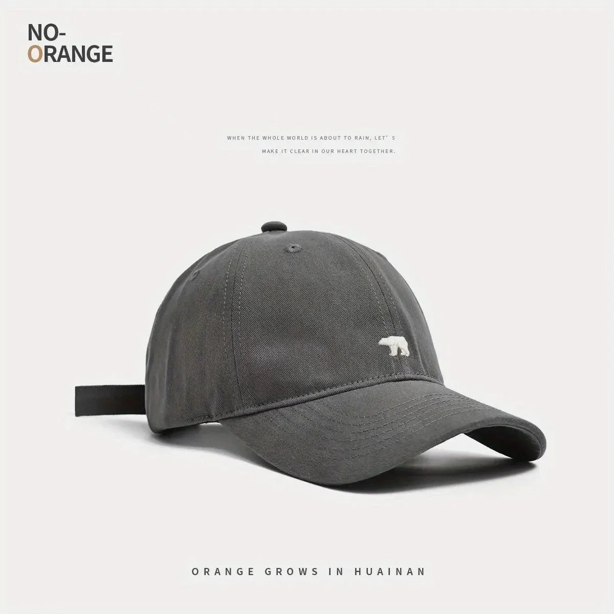 Bear Embroidered Baseball Cap