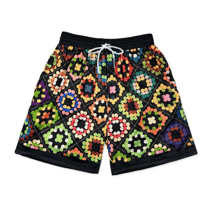 Men's Sports and Fitness Beach Basketball Shorts, Fashionable Breathable Quick Drying Shorts, 3D Printed Quick Drying Shorts