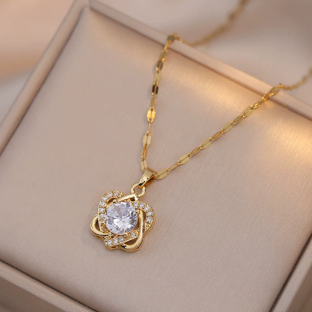 Collier en argent sterling avec pendentif étoile de David, pour femme, avec cristaux mobiles, bijoux hébraïques israéliens, en acier inoxydable, pendentifs Hanouka