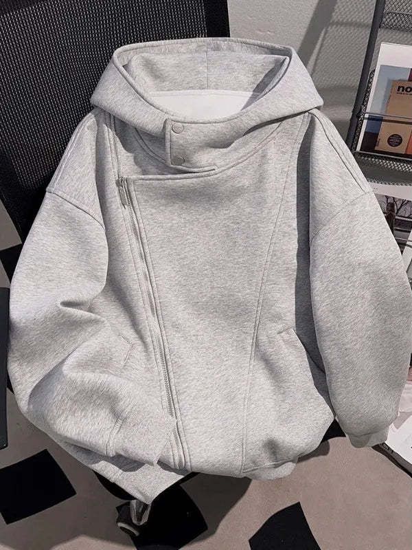 Grandes tailles 300g Sweat-shirt à capuche ample américain paresseux d'automne et d'hiver pour couples, jeunes, populaire