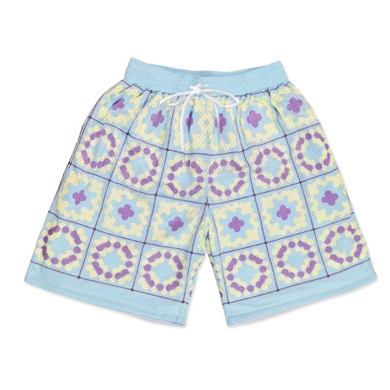 Men's Sports and Fitness Beach Basketball Shorts, Fashionable Breathable Quick Drying Shorts, 3D Printed Quick Drying Shorts