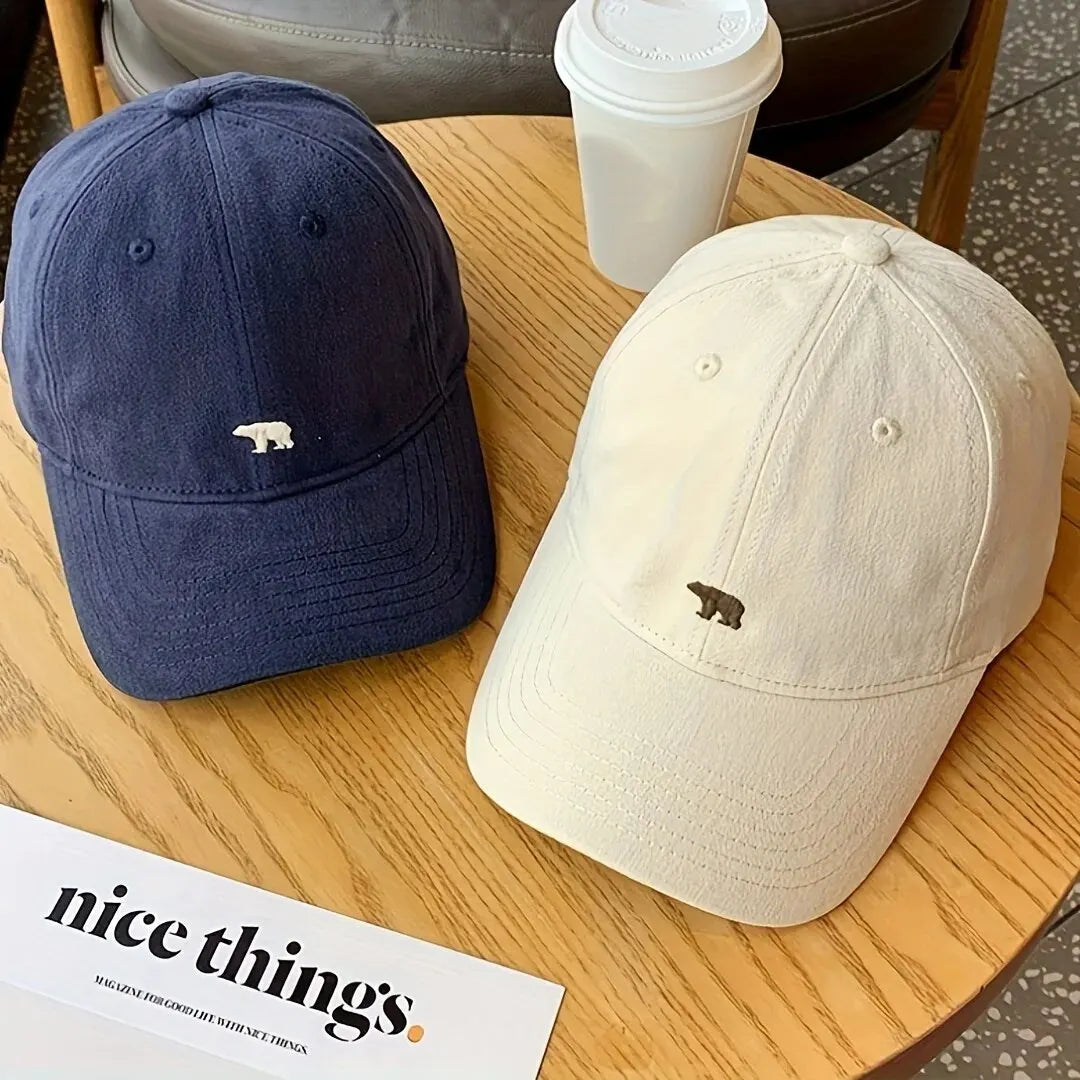 Bear Embroidered Baseball Cap