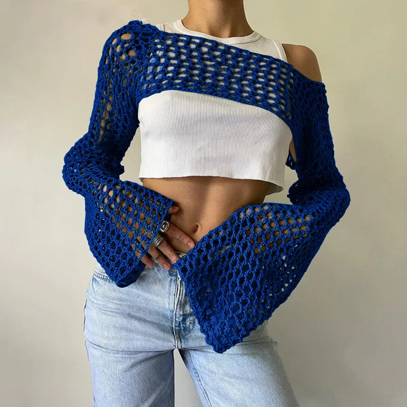 Fishnet Flare Sweater
