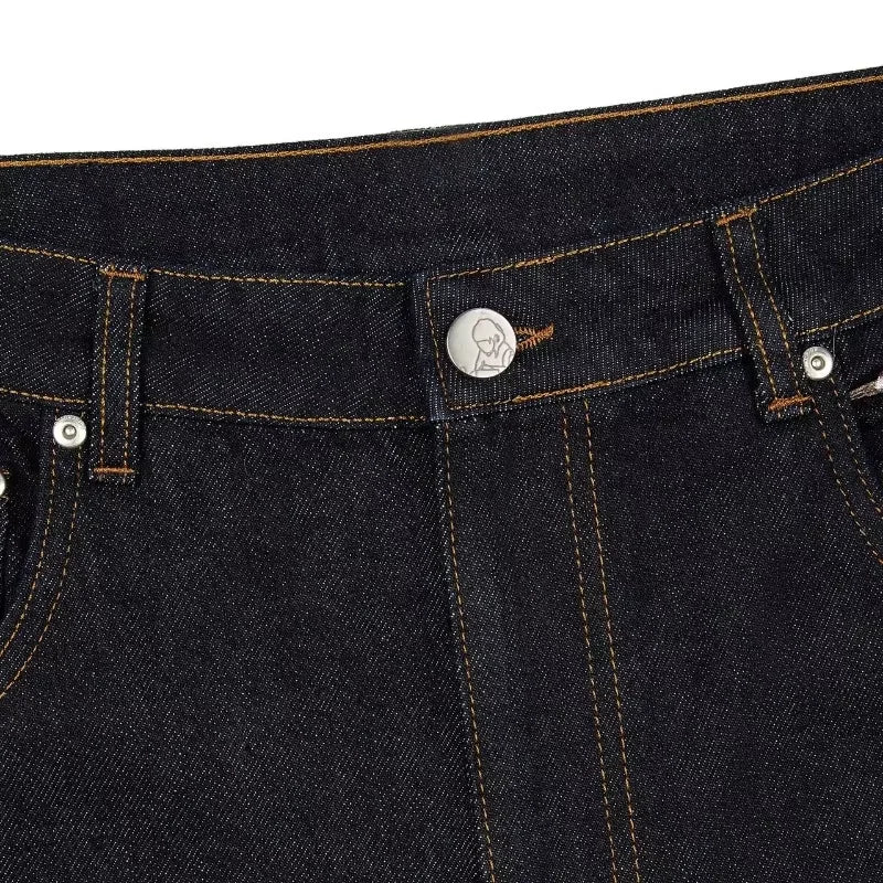 Pantalon large brodé Y2K Blossom