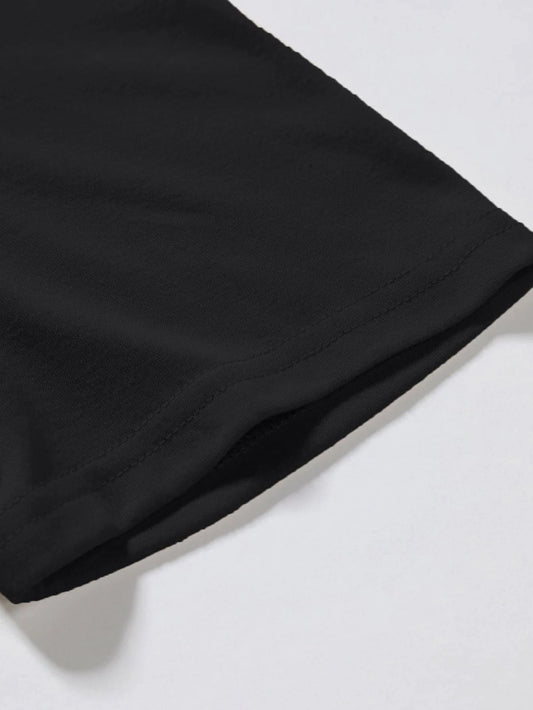 T-shirt de Texto Elástico Londres, T-shirt Gráfica com Tipo de Letra Arrojado, Adequada para Roupa de Estilo Urbano Masculino, Adequada para Todas as Estações, Confortável e Ajustada, Presente Ideal