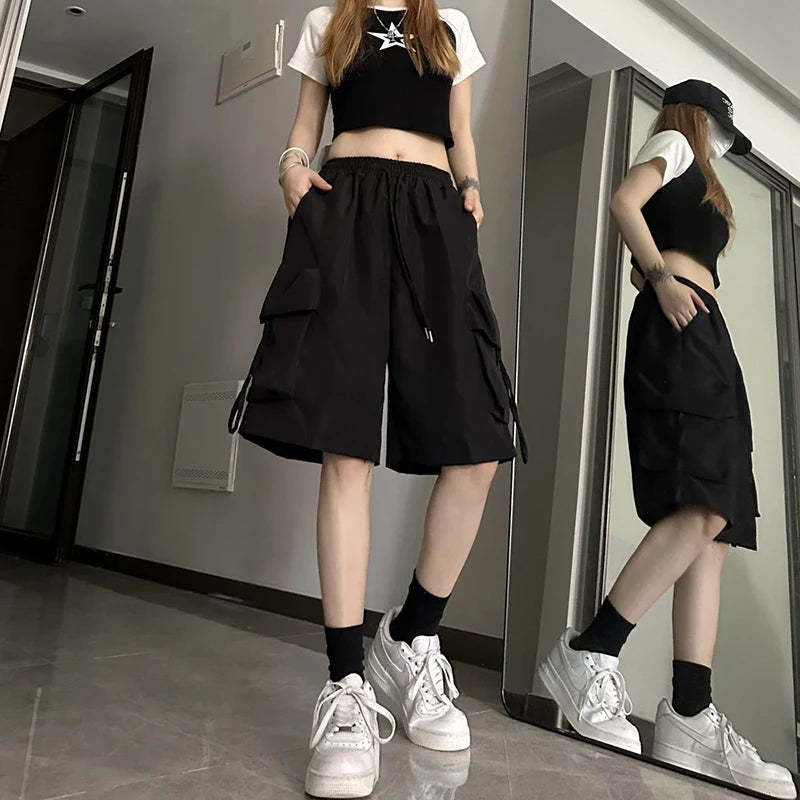Wide-Pocket Cargo Shorts