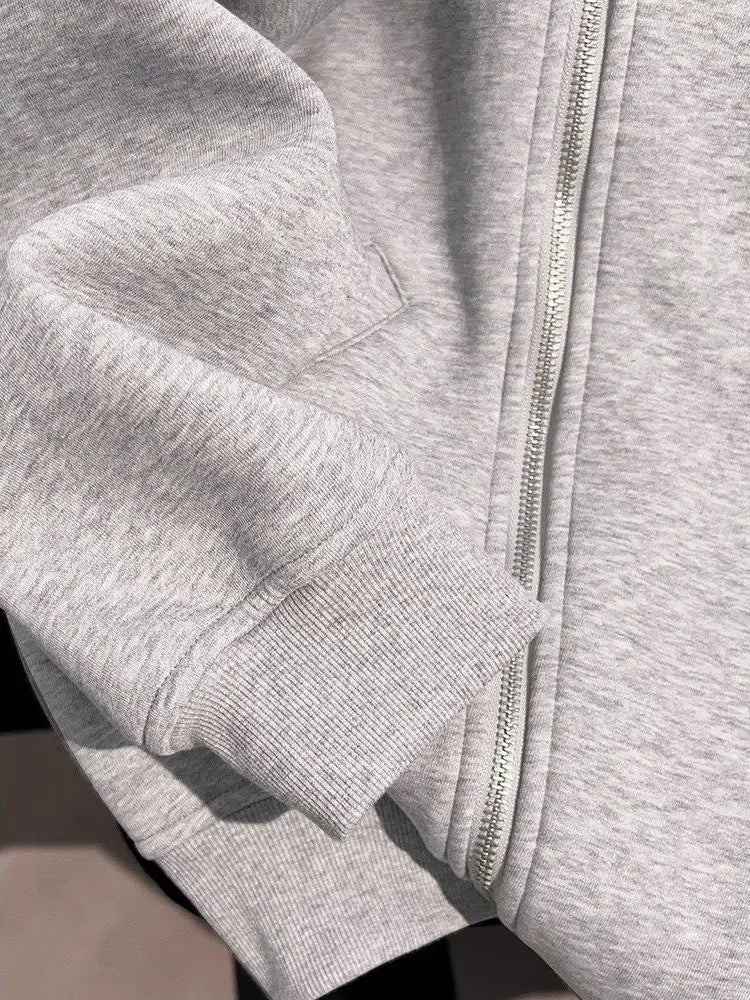 Grandes tailles 300g Sweat-shirt à capuche ample américain paresseux d'automne et d'hiver pour couples, jeunes, populaire