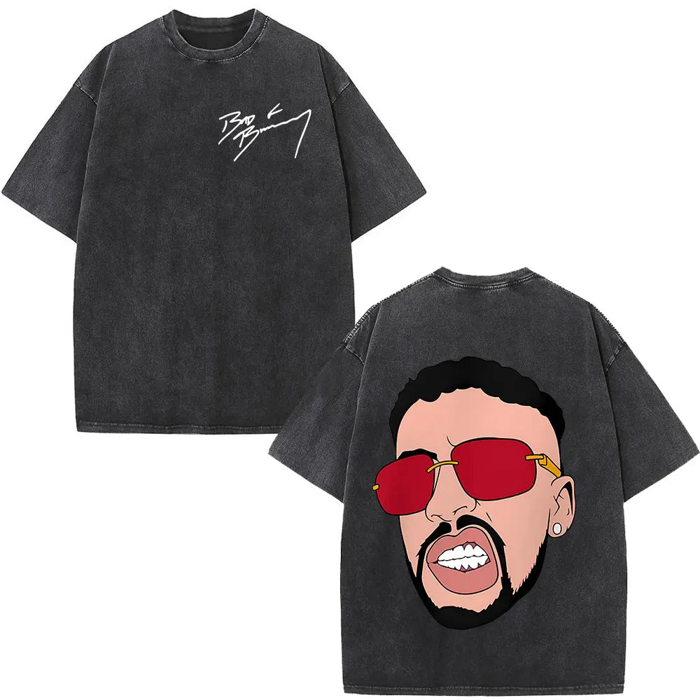 Washed Vintage Bad Bunny Tee`s