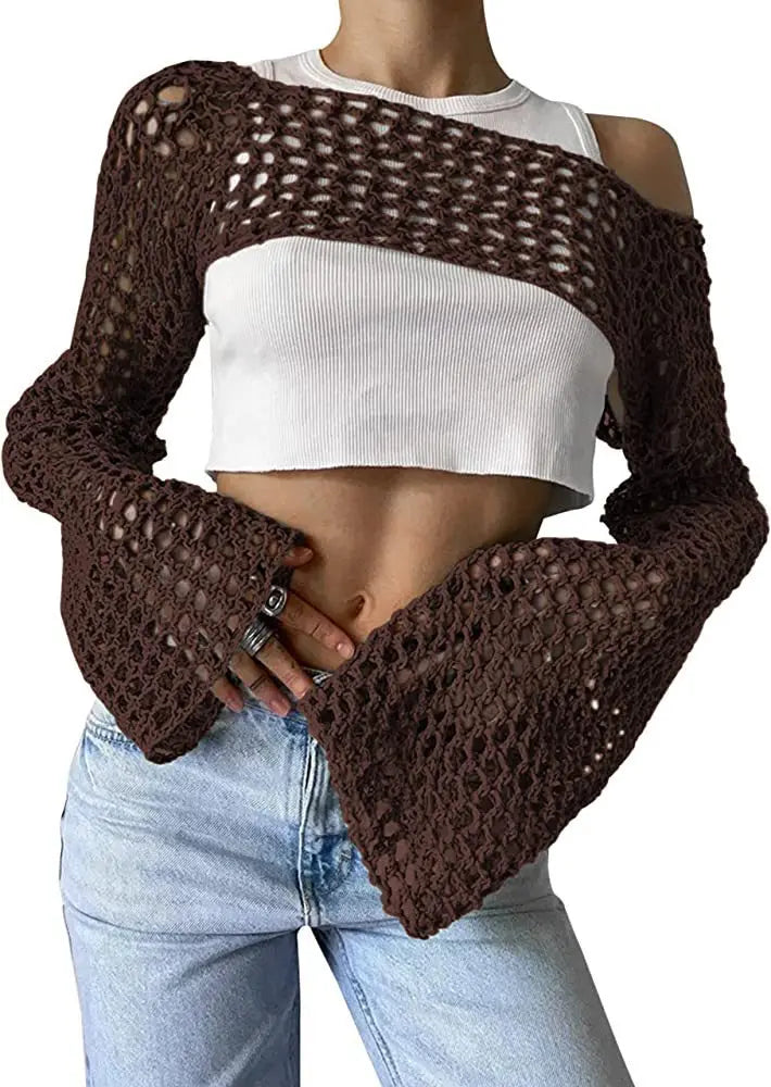 Fishnet Flare Sweater