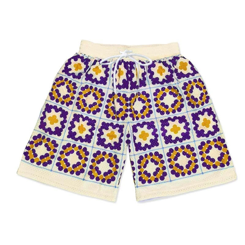 Men's Sports and Fitness Beach Basketball Shorts, Fashionable Breathable Quick Drying Shorts, 3D Printed Quick Drying Shorts