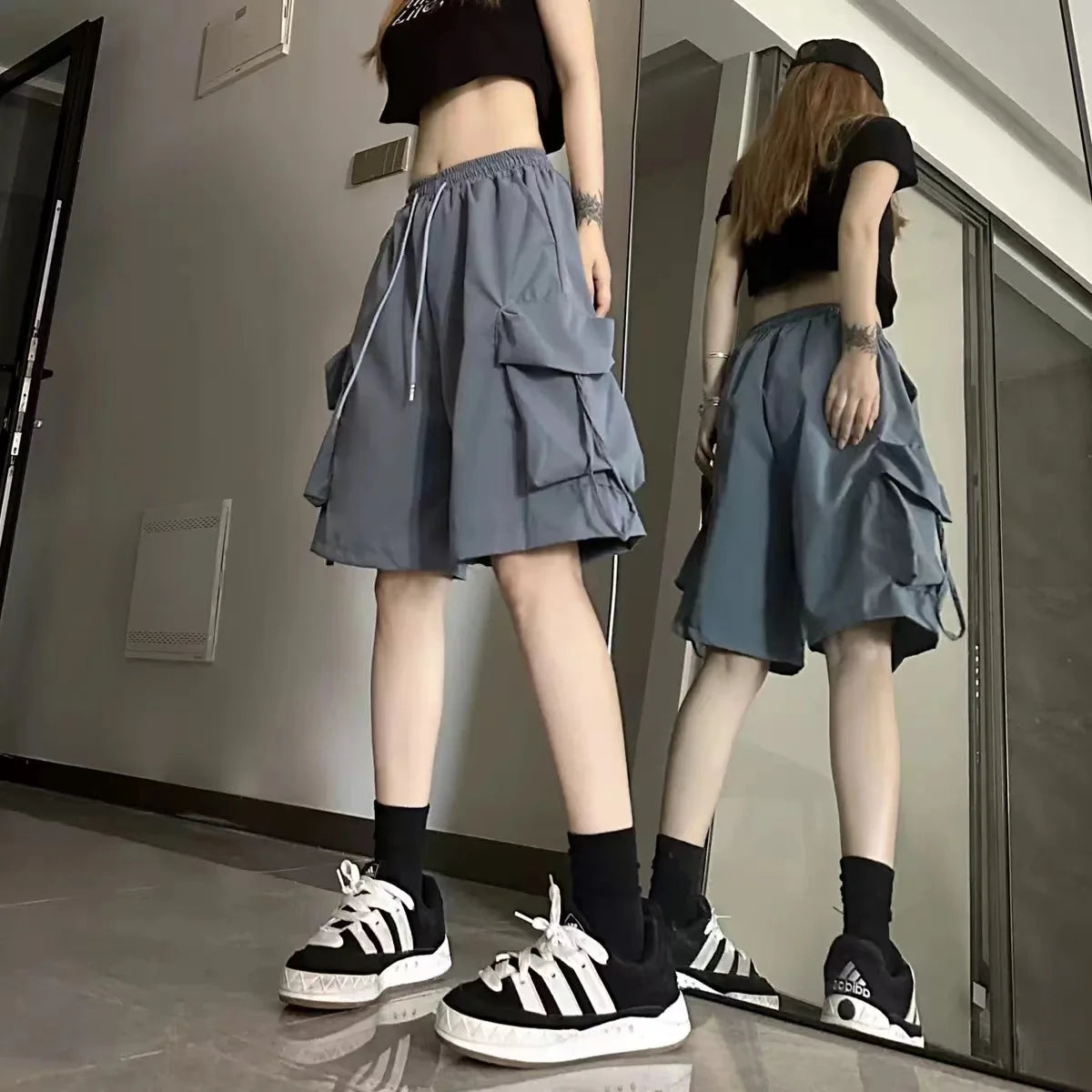 Wide-Pocket Cargo Shorts