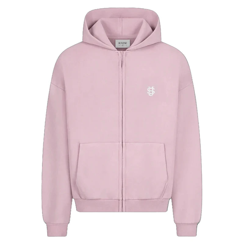 Sweat à capuche de survêtement couleur unie style streetwear