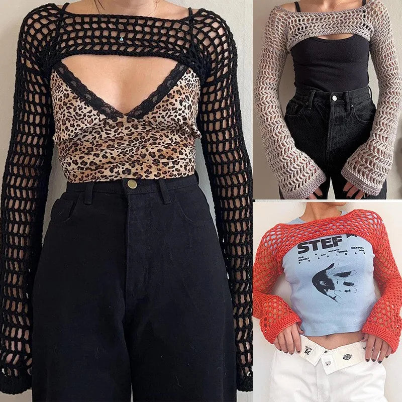 Fishnet Flare Sweater