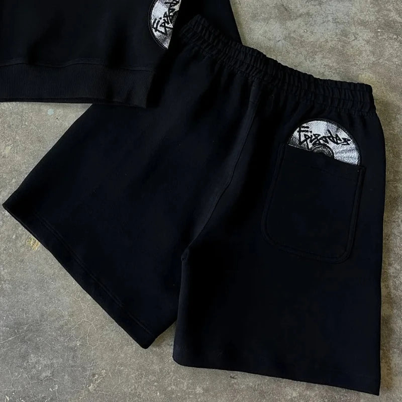 Nox Y2K Disc Embroidered Shorts