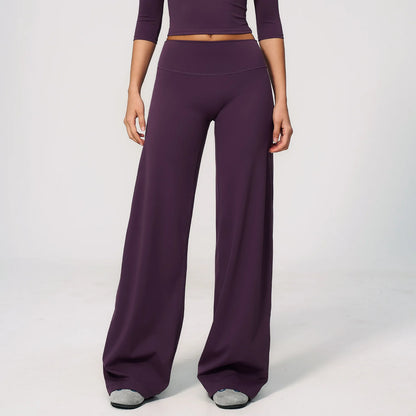 Yoga Pants Women's Soft Straight Leg Pants Yoga Bell-bottoms Sweatpant Straight Breathable Gym Runing Casual Wide-leg Pants