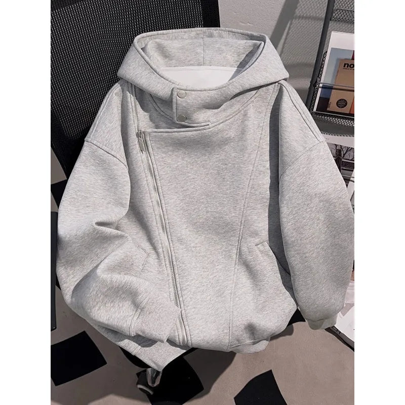 Grandes tailles 300g Sweat-shirt à capuche ample américain paresseux d'automne et d'hiver pour couples, jeunes, populaire