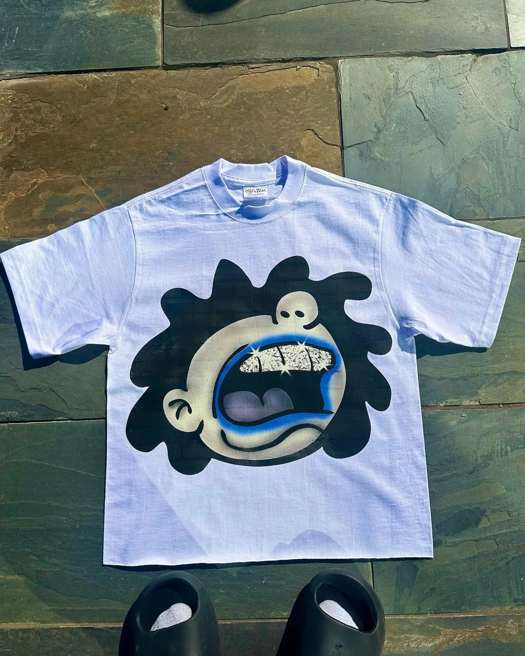 T-shirt ample unisexe en coton style hip-hop streetwear Harajuku avec motif de dessin animé américain chic