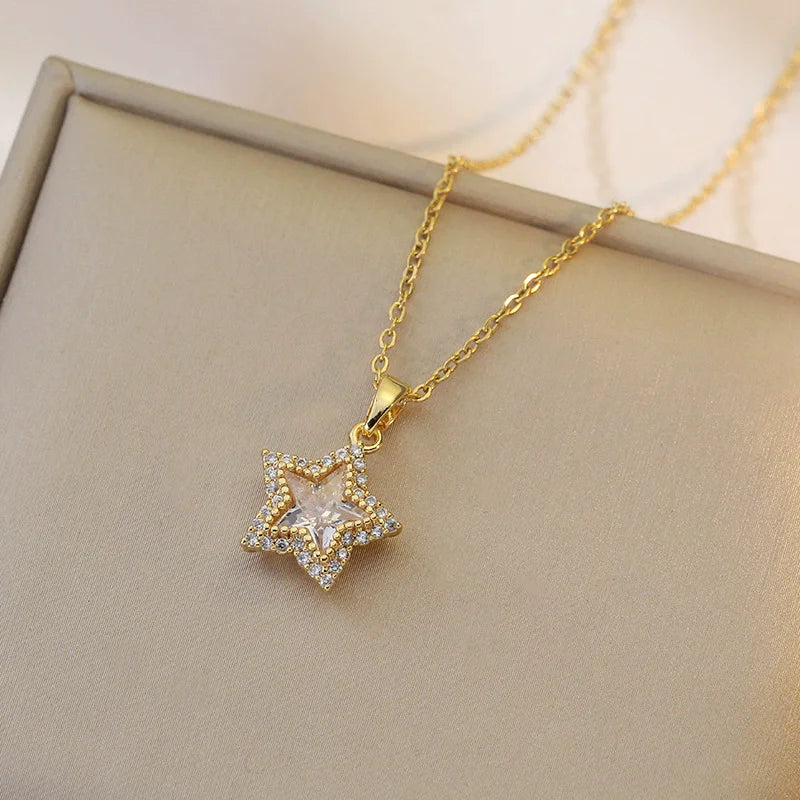 Collier en argent sterling avec pendentif étoile de David, pour femme, avec cristaux mobiles, bijoux hébraïques israéliens, en acier inoxydable, pendentifs Hanouka