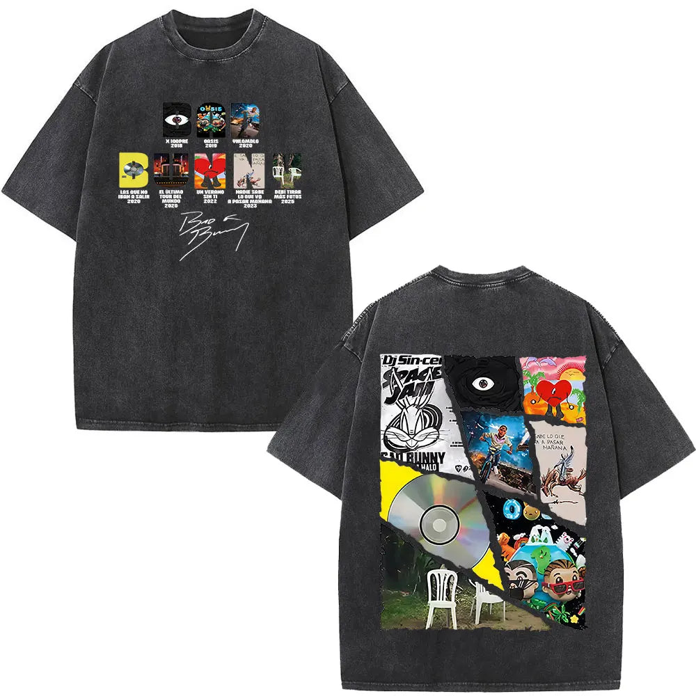 Washed Vintage Bad Bunny Tee`s