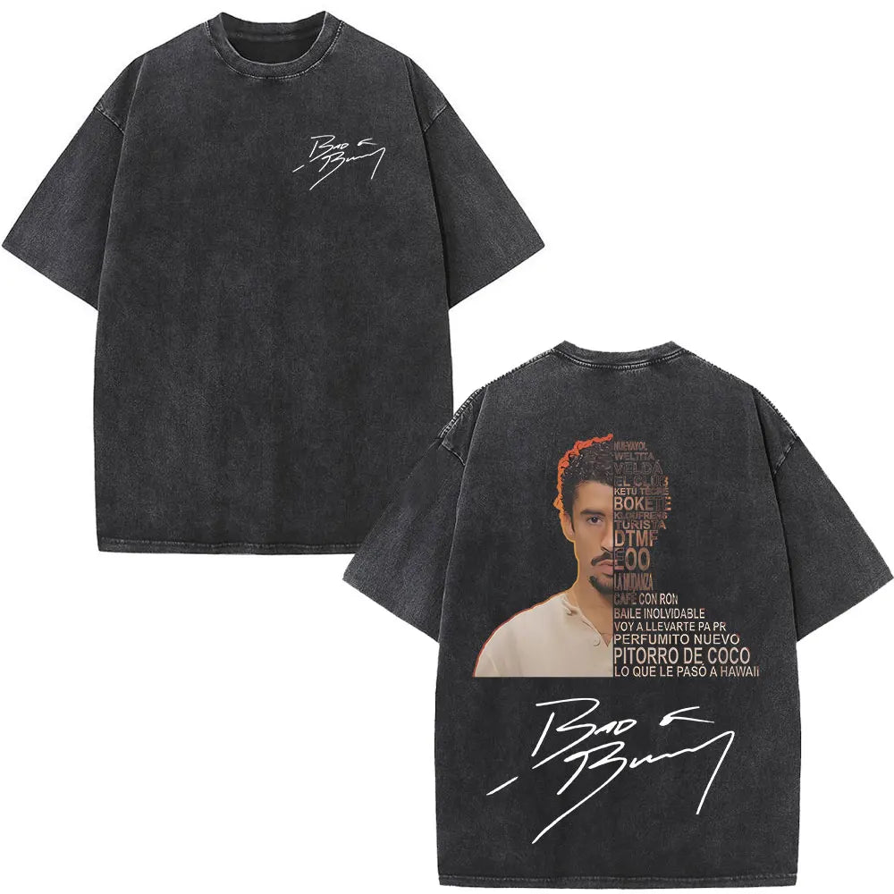 Washed Vintage Bad Bunny Tee`s