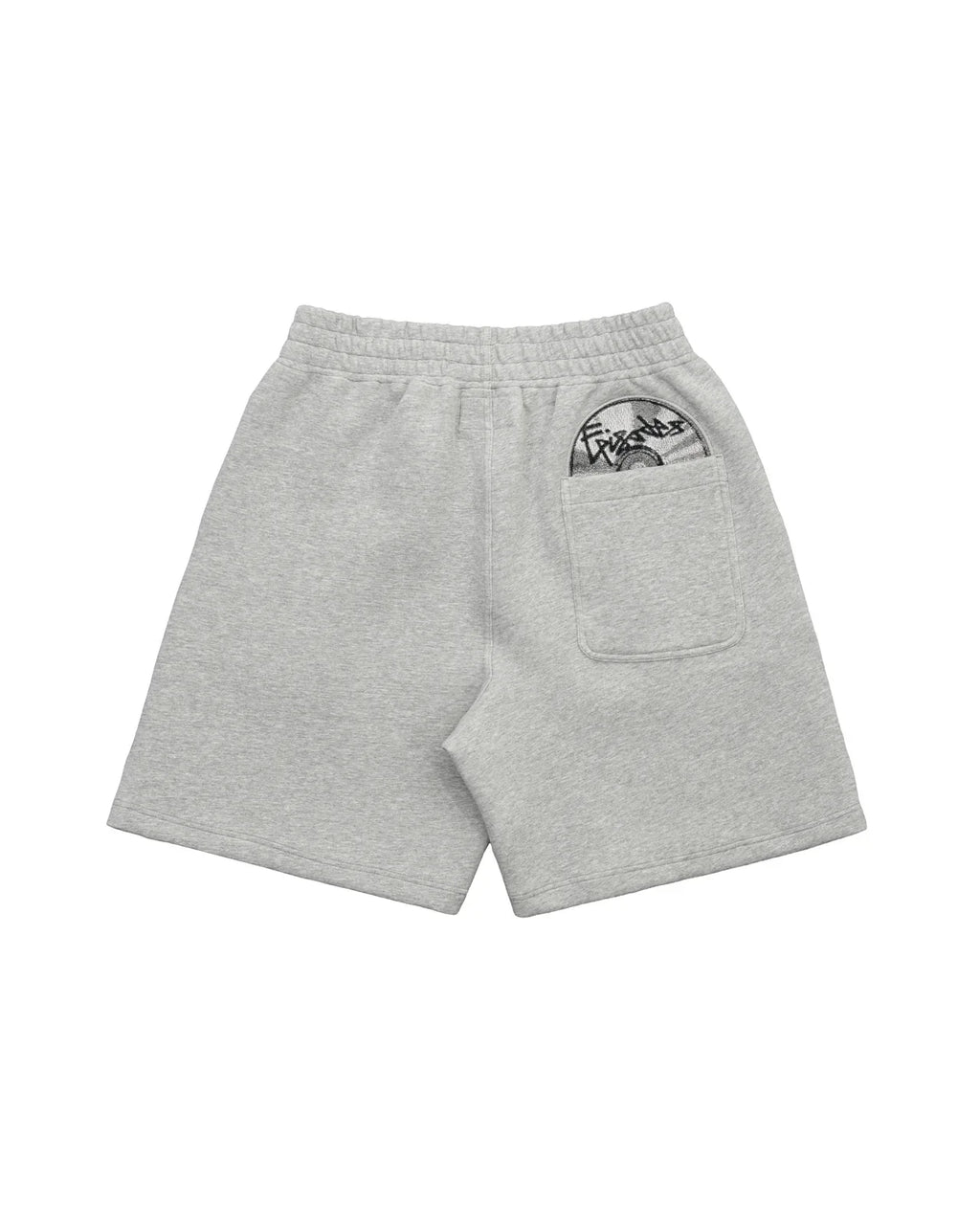 Ensemble Short Homme Motif Disque Gris Tenue Sportive Décontractée Confortable Ample Tissu Respirant Athleisure Moderne Minimaliste