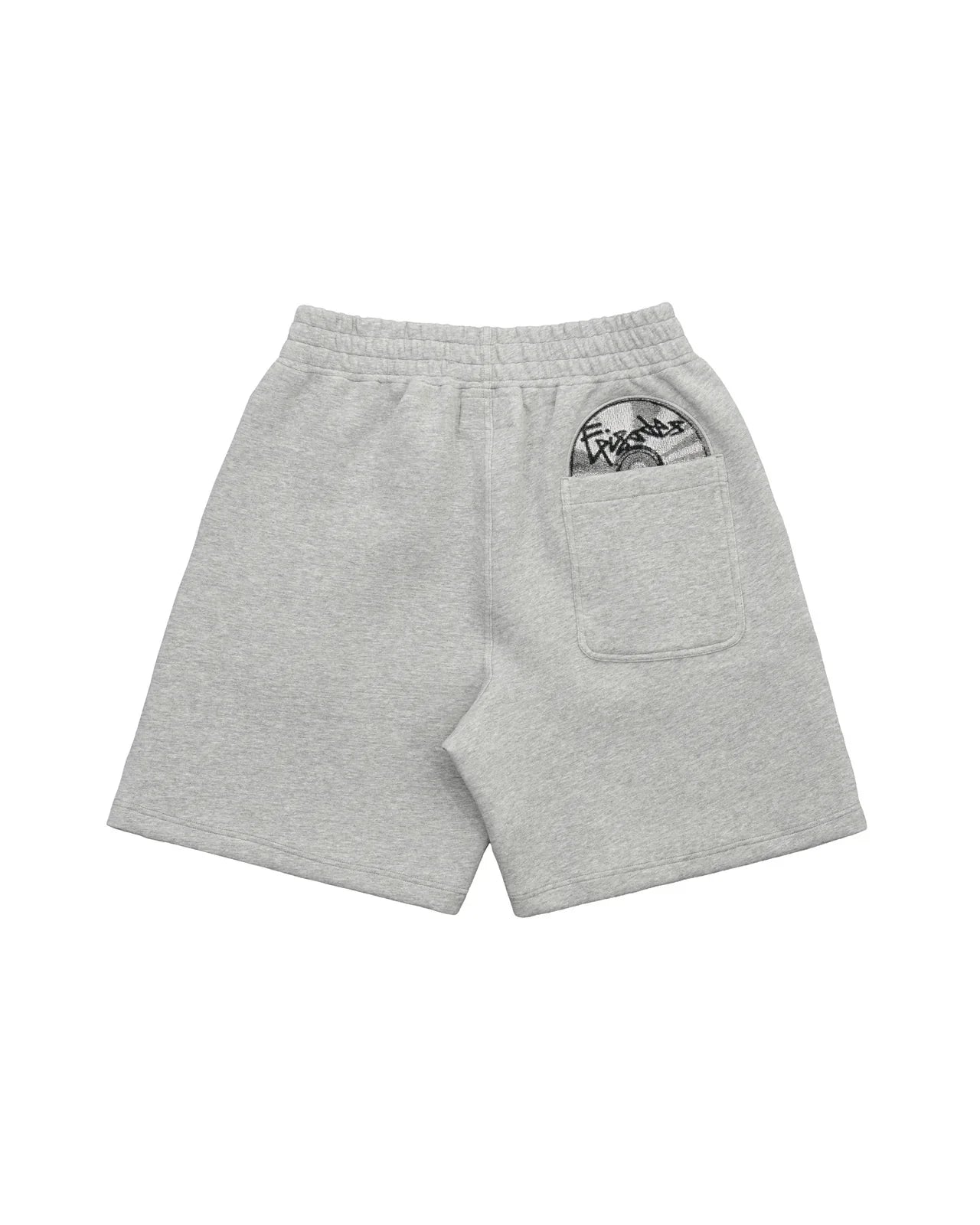Ensemble Short Homme Motif Disque Gris Tenue Sportive Décontractée Confortable Ample Tissu Respirant Athleisure Moderne Minimaliste