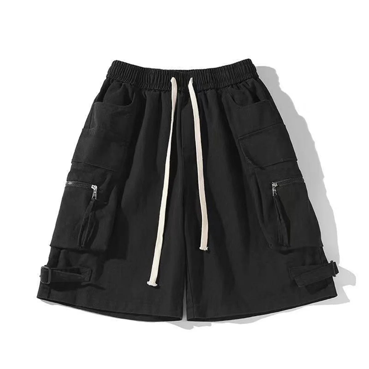 2024 Black Cool Cargo Shorts for Men and Women Couples Thin Loose Dopamine Sports Casual Korean Hip Hop Outwear Shorts Men