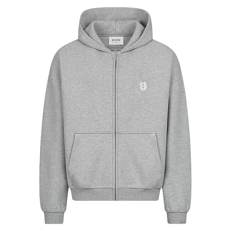 Sweat à capuche de survêtement couleur unie style streetwear