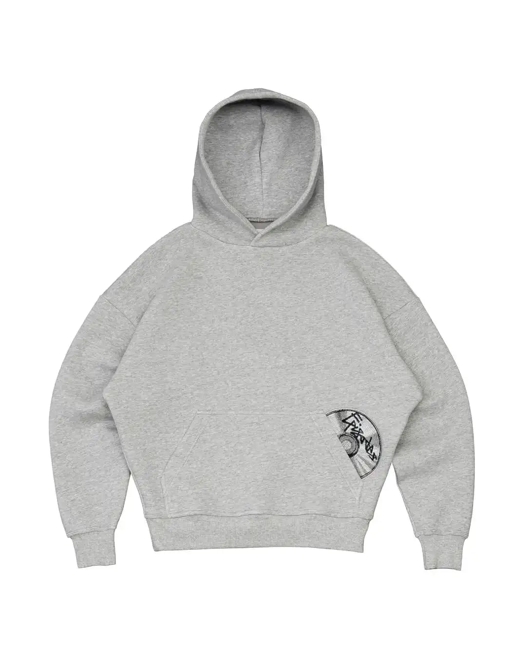 Ensemble Short Homme Motif Disque Gris Tenue Sportive Décontractée Confortable Ample Tissu Respirant Athleisure Moderne Minimaliste