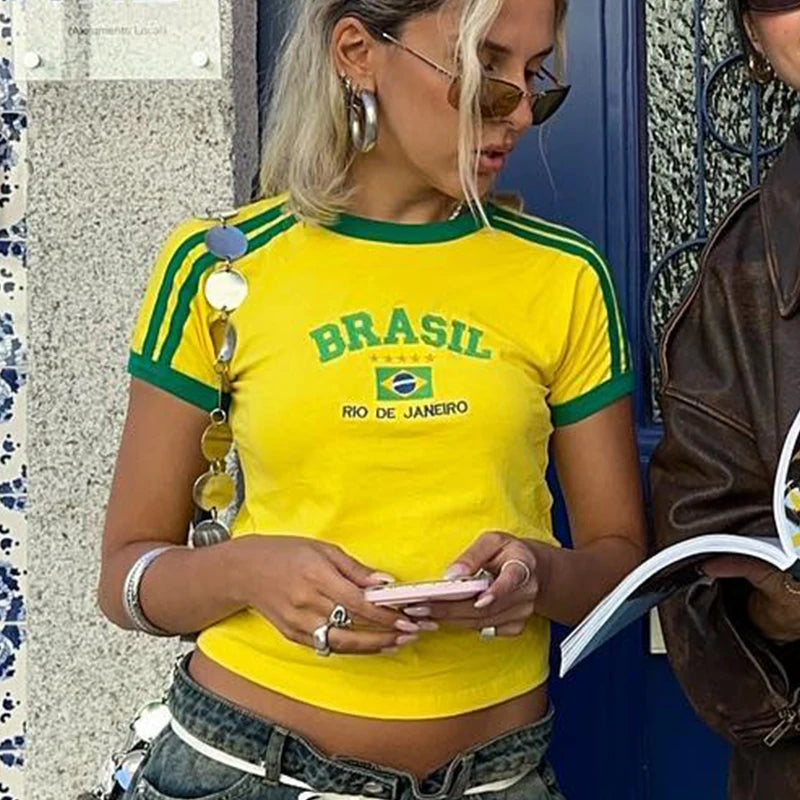 Crop Tee — 90s Script